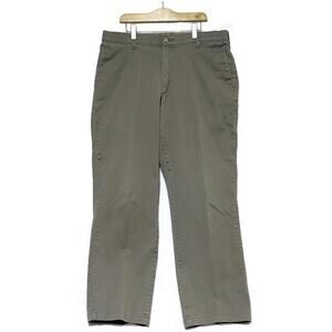 Lee Custom Fit Slacks Pants Men's Size 34 x 30 Greenish Brown